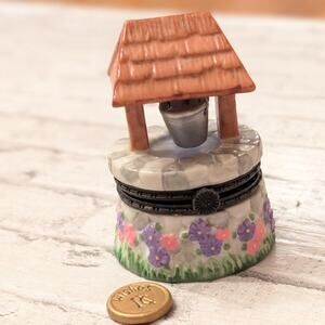Gardening Club Wishing Well Porcelain Trinket